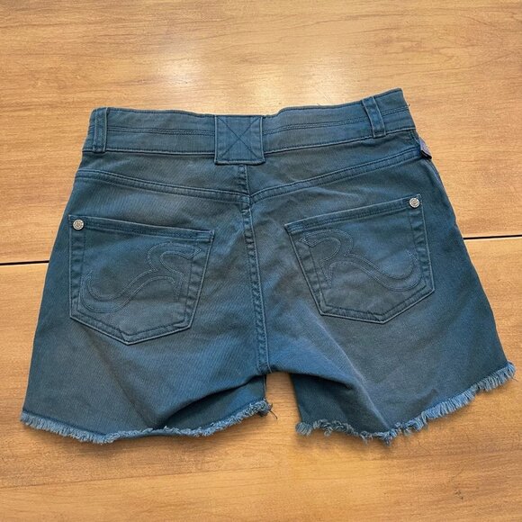 Rock & Republic Bonnaroo Denim Short size 0 teal blue - Picture 2 of 5